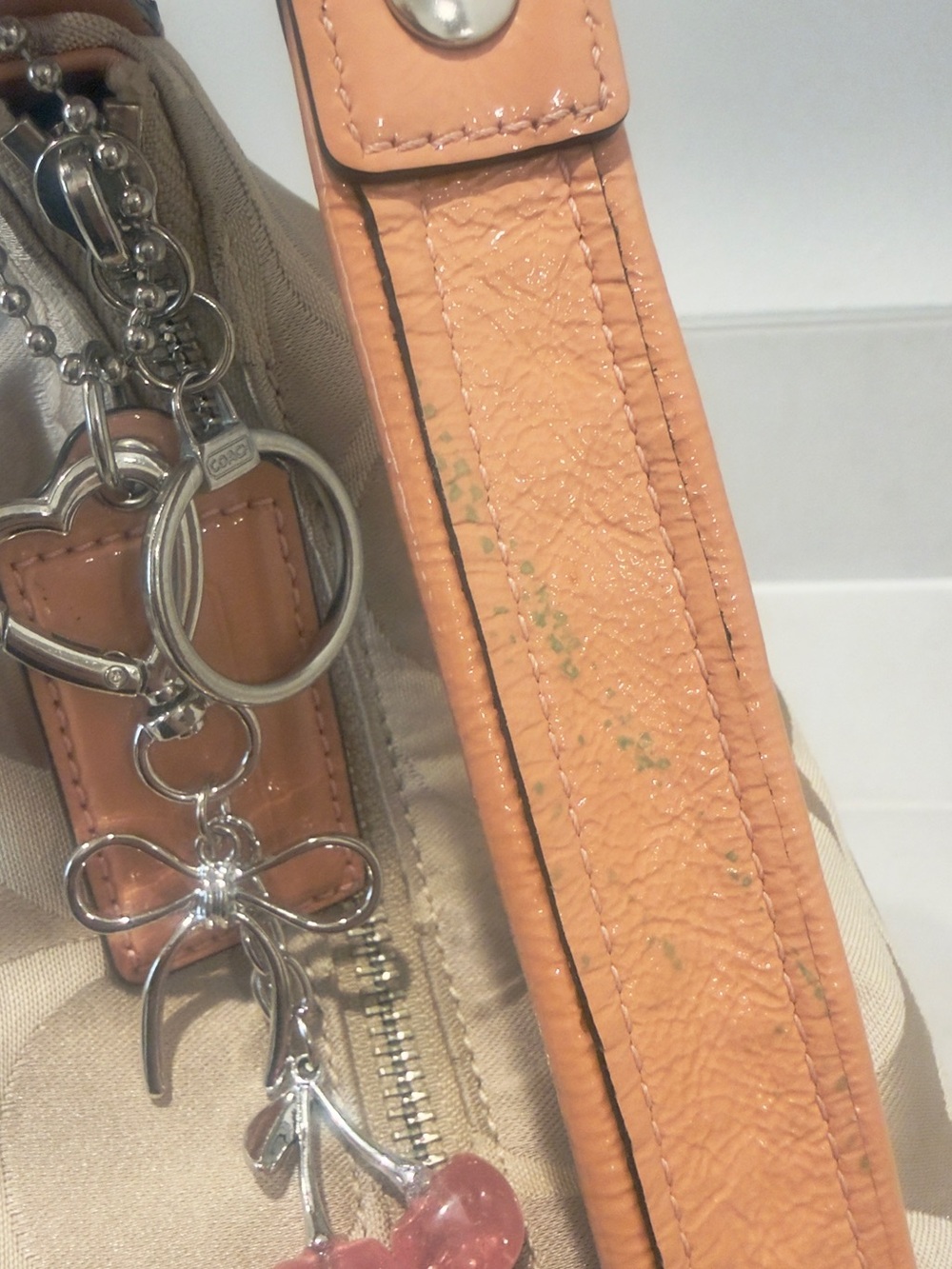 🧡 Coach Poppy Signature C Monogram Beige Hobo Hippie Crossbody/ Shoulder Bag - Picture 13 of 16